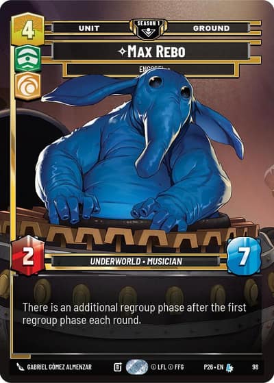 Max Rebo - Encore! (98) 98 Sector and Regional Promos: Season 1 Star Wars card