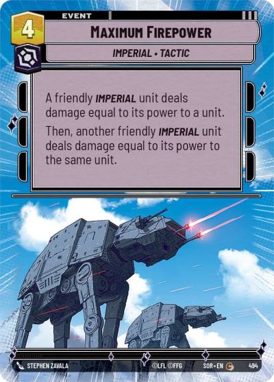 Maximum Firepower (Hyperspace) 494 Spark of Rebellion Star Wars card