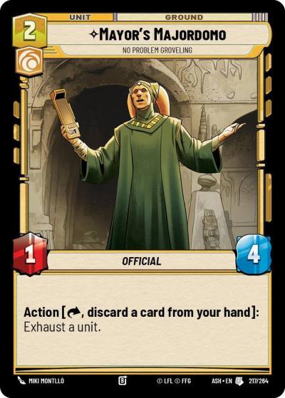 Mayor's Majordomo - No Problem Groveling 217/264 Ashes of the Empire Star Wars card