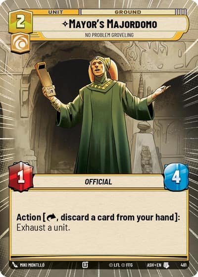 Mayor's Majordomo - No Problem Groveling (Hyperspace) 481 Ashes of the Empire Star Wars card