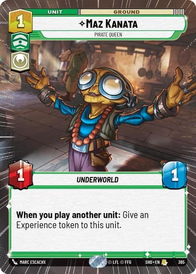 Maz Kanata - Pirate Queen (Hyperspace) 365 Shadows of the Galaxy Star Wars card