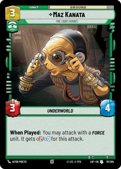 Maz Kanata - The Light Guides 111/264 Legends of the Force Star Wars card