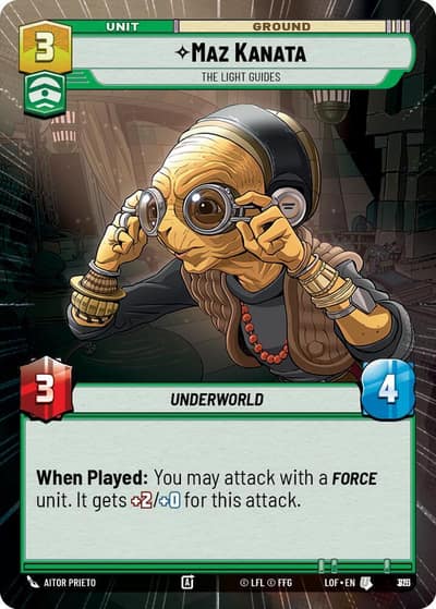 Maz Kanata - The Light Guides (Hyperspace Foil) 851 Legends of the Force Star Wars card