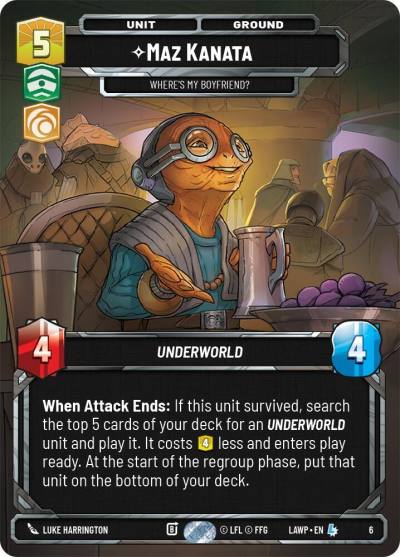 Maz Kanata - Where's My Boyfriend? 6 A Lawless Time: Weekly Play Promos Star Wars card