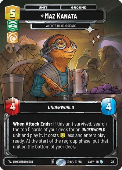 Maz Kanata - Where's My Boyfriend? (Foil) 26 A Lawless Time: Weekly Play Promos Star Wars card