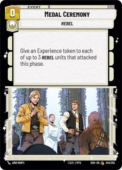 Medal Ceremony 245/252 Spark of Rebellion Star Wars card