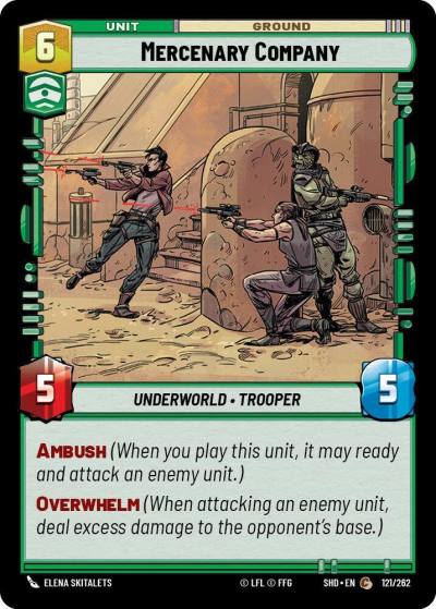 Mercenary Company 121/262 Shadows of the Galaxy Star Wars card