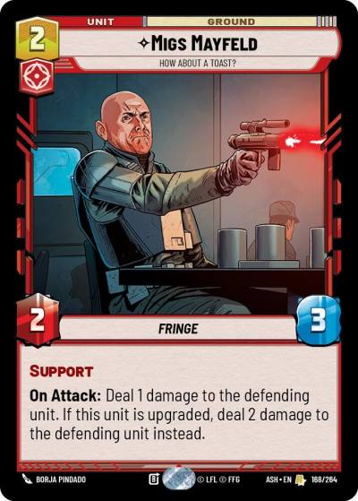 Migs Mayfeld - How About a Toast? 168/264 Ashes of the Empire Star Wars card