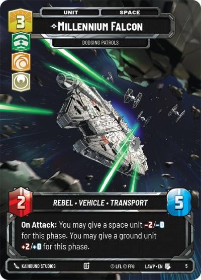 Millennium Falcon - Dodging Patrols 5 A Lawless Time: Weekly Play Promos Star Wars card