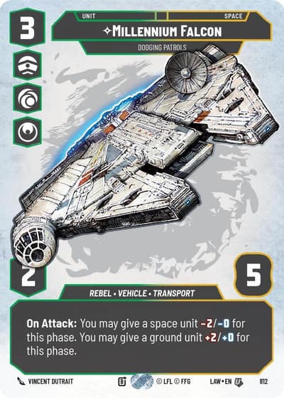 Millennium Falcon - Dodging Patrols (Prestige) 812 A Lawless Time Star Wars card