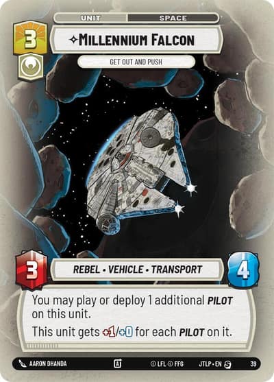 Millennium Falcon - Get Out And Push (Foil) 39 Jump to Lightspeed - Weekly Play Promos Star Wars card