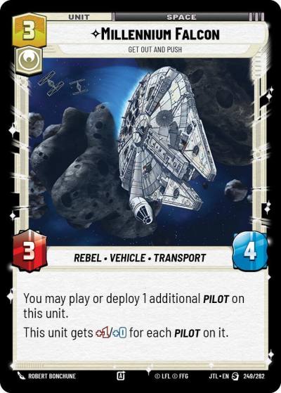 Millennium Falcon - Get Out And Push 249/262 Jump to Lightspeed Star Wars card