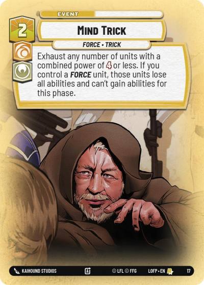 Mind Trick 17 Organized Play Promos Star Wars card