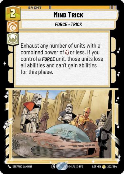 Mind Trick 202/264 Legends of the Force Star Wars card