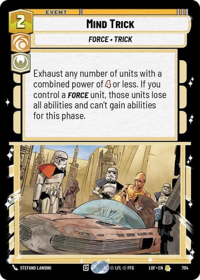 Mind Trick (Foil) 704 Legends of the Force Star Wars card