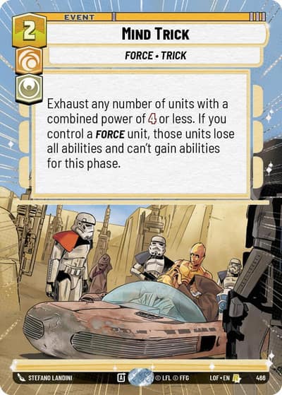 Mind Trick (Hyperspace) 466 Legends of the Force Star Wars card