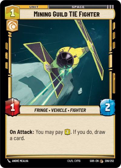 Mining Guild TIE Fighter 206/252 Spark of Rebellion Star Wars card