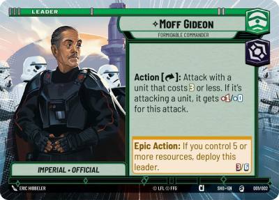 Moff Gideon - Formidable Commander (Hyperspace) 001/002 Prerelease Promos Star Wars card