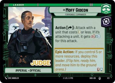 Moff Gideon - Formidable Commander 45659 Judge Promos Star Wars card