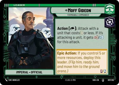 Moff Gideon - Formidable Commander 007/262 Shadows of the Galaxy Star Wars card