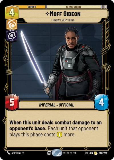 Moff Gideon - I Know Everything 188/262 Jump to Lightspeed Star Wars card