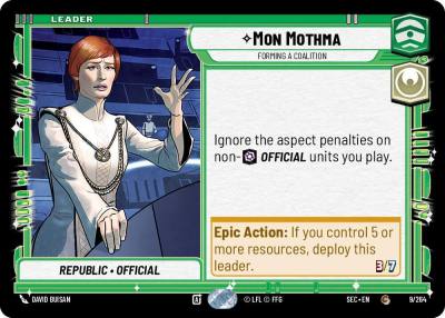 Mon Mothma - Forming a Coalition 9/264 Secrets of Power Star Wars card