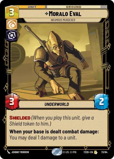 Moralo Eval - Infamous Murderer 73/84 Twin Suns Star Wars card