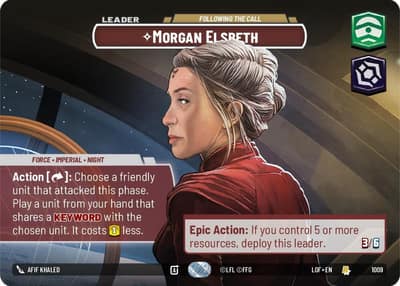 Morgan Elsbeth - Following the Call (Showcase) 1009 Legends of the Force Star Wars card