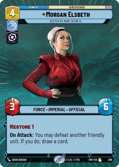 Morgan Elsbeth - Keeper of Many Secrets (Hyperspace) 308 Twilight of the Republic Star Wars card
