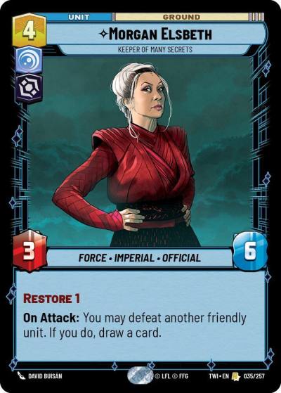 Morgan Elsbeth - Keeper of Many Secrets 035/257 Twilight of the Republic Star Wars card