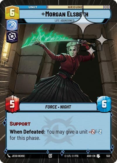 Morgan Elsbeth - Life Abandoned (Hyperspace Foil) 552 Ashes of the Empire Star Wars card