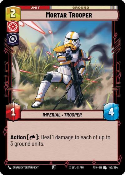 Mortar Trooper 142/264 Ashes of the Empire Star Wars card