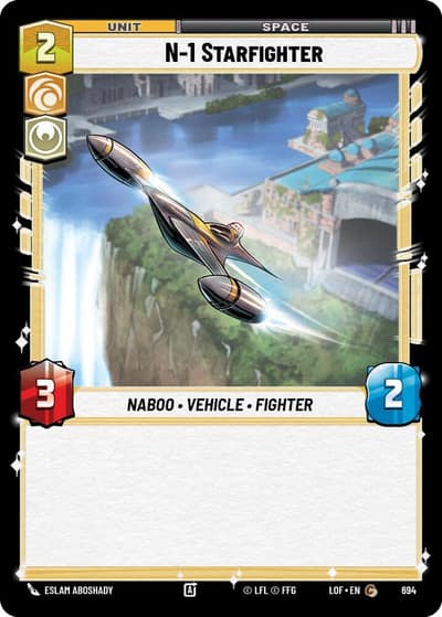 N-1 Starfighter (Foil) 694 Legends of the Force Star Wars card