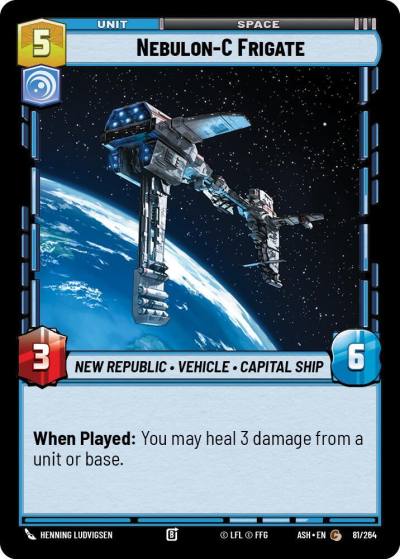 Nebulon-C Frigate 81/264 Ashes of the Empire Star Wars card