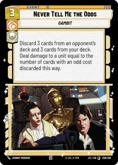 Never Tell Me the Odds 208/262 Jump to Lightspeed Star Wars card