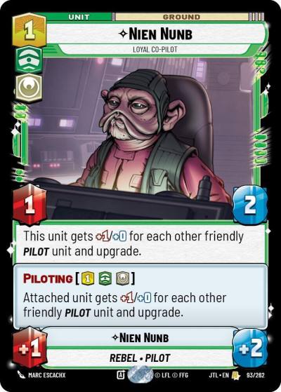 Nien Nunb - Loyal Co-Pilot 093/262 Jump to Lightspeed Star Wars card