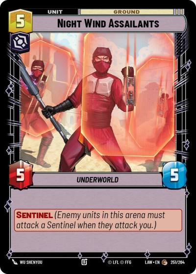 Night Wind Assailants 251/264 A Lawless Time Star Wars card