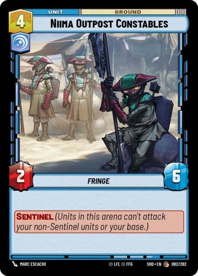 Niima Outpost Constables 062/262 Shadows of the Galaxy Star Wars card
