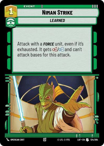 Niman Strike 124/264 Legends of the Force Star Wars card