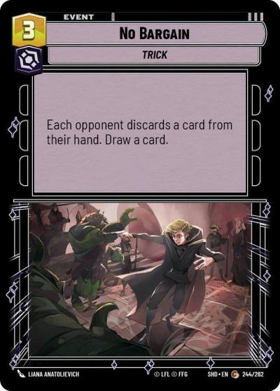 No Bargain 244/262 Shadows of the Galaxy Star Wars card