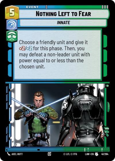 Nothing Left to Fear 41/264 A Lawless Time Star Wars card