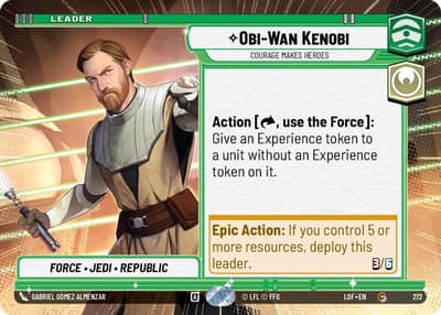Obi-Wan Kenobi - Courage Makes Heroes (Hyperspace) 272 Legends of the Force Star Wars card