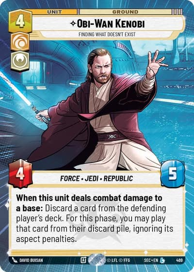 Obi-Wan Kenobi - Finding What Doesn't Exist (Hyperspace) 469 Secrets of Power Star Wars card