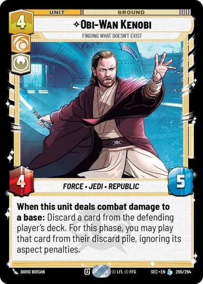 Obi-Wan Kenobi - Finding What Doesn't Exist 205/264 Secrets of Power Star Wars card