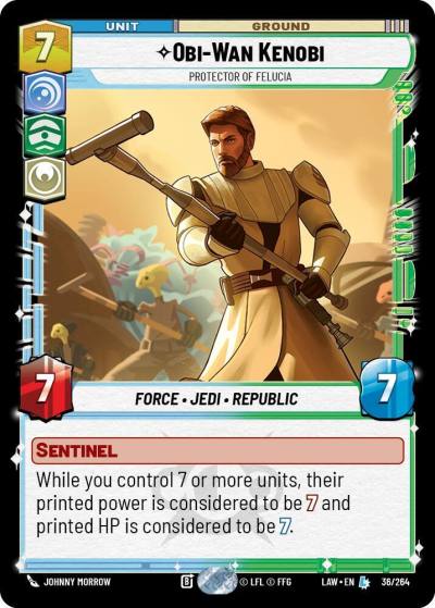 Obi-Wan Kenobi - Protector of Felucia 36/264 A Lawless Time Star Wars card