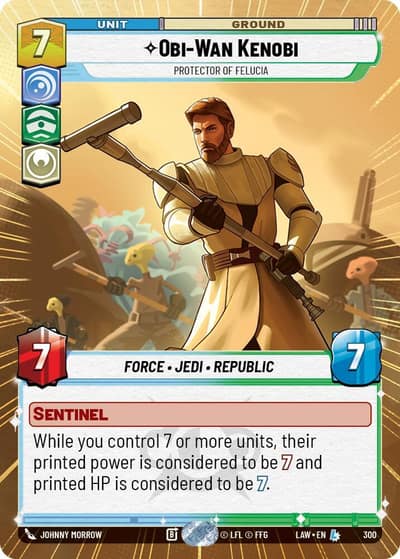 Obi-Wan Kenobi - Protector of Felucia (Hyperspace) 300 A Lawless Time Star Wars card