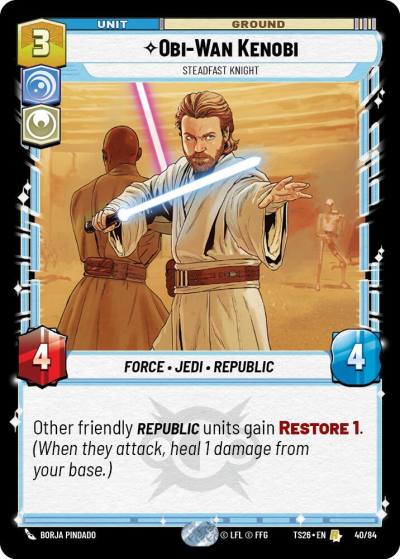 Obi-Wan Kenobi - Steadfast Knight 40/84 Twin Suns Star Wars card