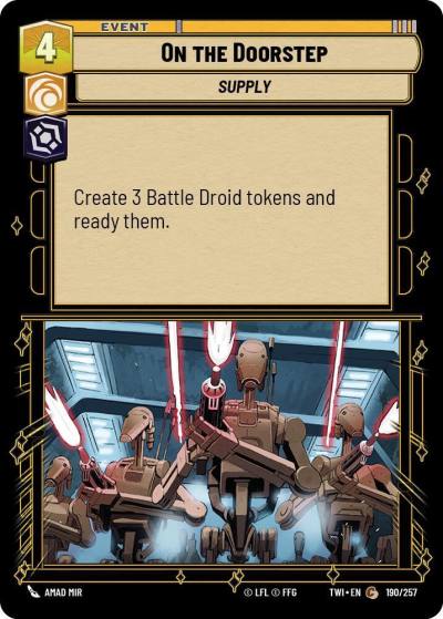 On The Doorstep 190/257 Twilight of the Republic Star Wars card