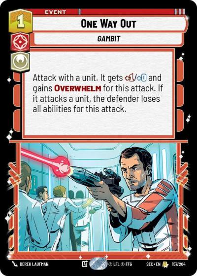 One Way Out 157/264 Secrets of Power Star Wars card