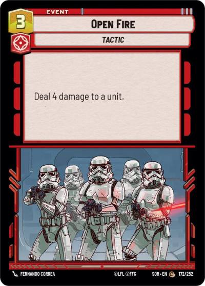 Open Fire 172/252 Spark of Rebellion Star Wars card